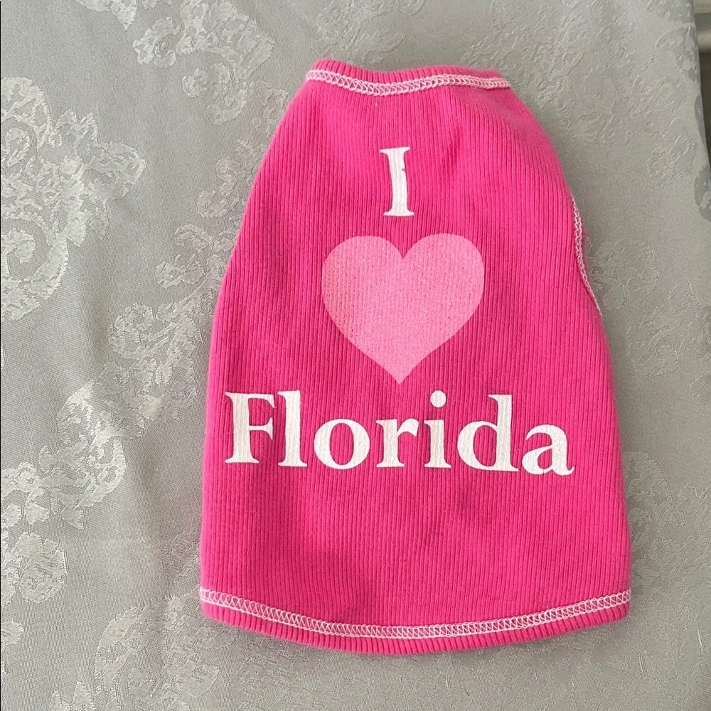 Pink 'I Love Florida' Dog Shirt